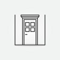 Fiberglass Door vector concept icon in thin line style