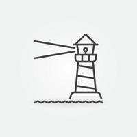 Lighthouse outline vector concept simple icon or sign