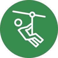 Zipline Vector Icon Design