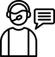 Customer Service Agent Vector Icon Design