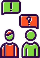 Language Barrier Vector Icon Design