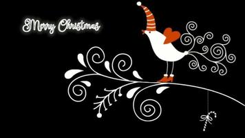 Animated merry christmas video
