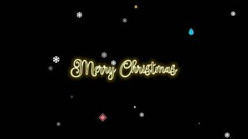 Animated merry christmas video