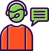 Customer Service Agent Vector Icon Design
