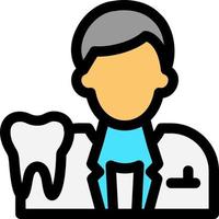 Male Dentist Vector Icon Design