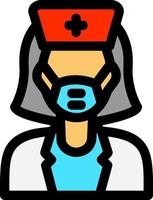 Female Surgeon Vector Icon Design