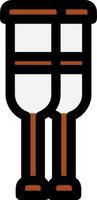 Crutches Vector Icon Design