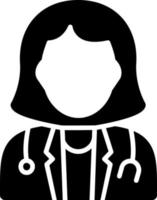 Female Doctor Vector Icon Design