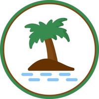 Palm Island Vector Icon Design