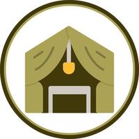 Luxury Camp Vector Icon Design