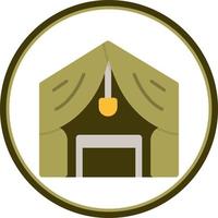 Luxury Camp Vector Icon Design