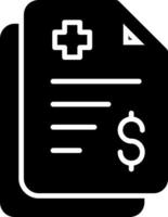 Medical Bill Vector Icon Design