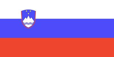 bandera de eslovenia colores y proporciones oficiales. vector