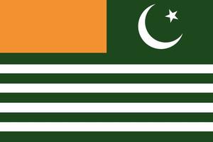 Azad Kashmir flag. Correct colors and proportions. vector