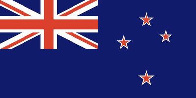 bandera de nueva zelanda. colores y proporciones oficiales. vector