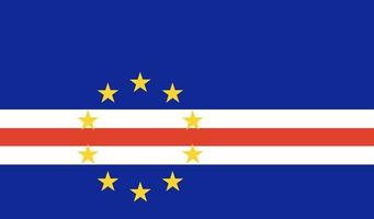 Cape Verde Flag. Official colors and proportions. vector