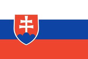 Slovakia flag. Official colors and proportions. vector