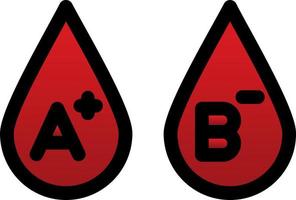 diseño de icono de vector de tipos de sangre
