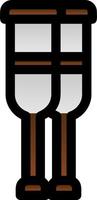 Crutches Vector Icon Design