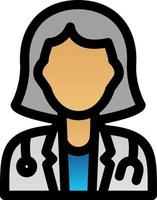 diseño de icono de vector de doctora