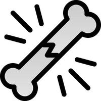 Broken Bone Vector Icon Design