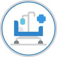 Hospital Bed Vector Icon Design