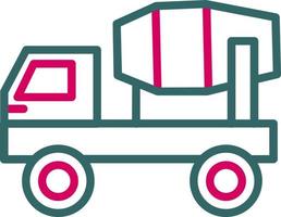 Mixer Truck Vector Icon