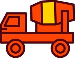 Mixer Truck Vector Icon