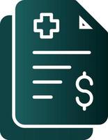 Medical Bill Vector Icon Design