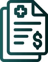 Medical Bill Vector Icon Design