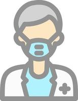 Male Surgeon Vector Icon Design