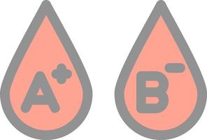 Blood Types Vector Icon Design