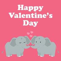 Elephants in love. vector