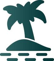 Palm Island Vector Icon Design