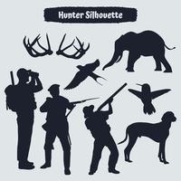 Hunter forest animal silhouette vector