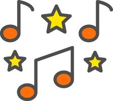 icono de vector de notas musicales