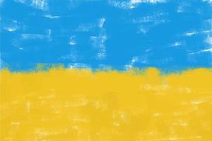 Hand Drawn with strokes of paint, Ukrainian flag. No war in Ukraine vector