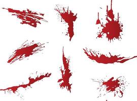 A collection of blood splats for artwork compositions and textures vector