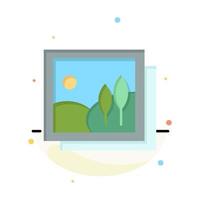 Frame Gallery Image Picture Abstract Flat Color Icon Template vector