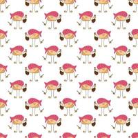Sushi pattern3. Seamless pattern with cute sushi character. Cartoon vector illustration.