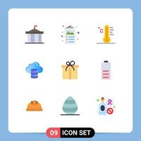 Universal Icon Symbols Group of 9 Modern Flat Colors of dollar computing catalogue cloud sun Editable Vector Design Elements