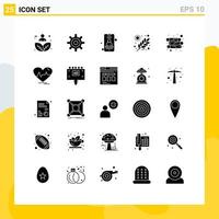 25 iconos creativos, signos y símbolos modernos de energía, jardín, usuario, agricultura, teléfono, elementos de diseño vectorial editables vector