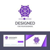 Creative Business Card and Logo template Machine Learning Language Data Vector Illustration