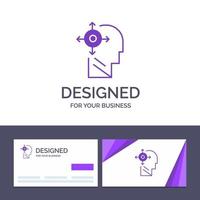 Creative Business Card and Logo template Mind Transform Yourself Head Vector Illustration