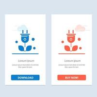 Plug Tree Green Science  Blue and Red Download and Buy Now web Widget Card Template vector