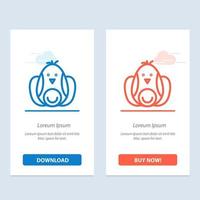 Chicken Baby Rabbit Easter  Blue and Red Download and Buy Now web Widget Card Template vector