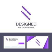 Creative Business Card and Logo template Bamboo Stick Vector Illustration