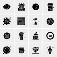 16 iconos de negocios universales vector ilustración de icono creativo para usar en proyectos relacionados con la web y dispositivos móviles