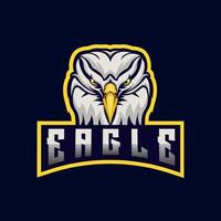 eagle head mascot vector logo e sport gaming design, team sport badge design.