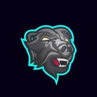 logotipo de la mascota de la cabeza de jaguar con el logotipo adecuado para el logotipo de la mascota del equipo deportivo. ilustración vectorial. vector